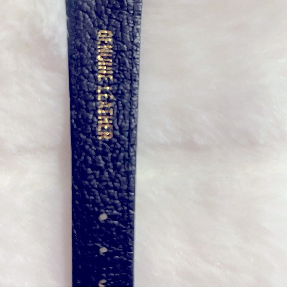 NWT ADOLFO Genuine Leather Quartz Analog Women's Watch In Black/Hold Hardware - Picture 6 of 10